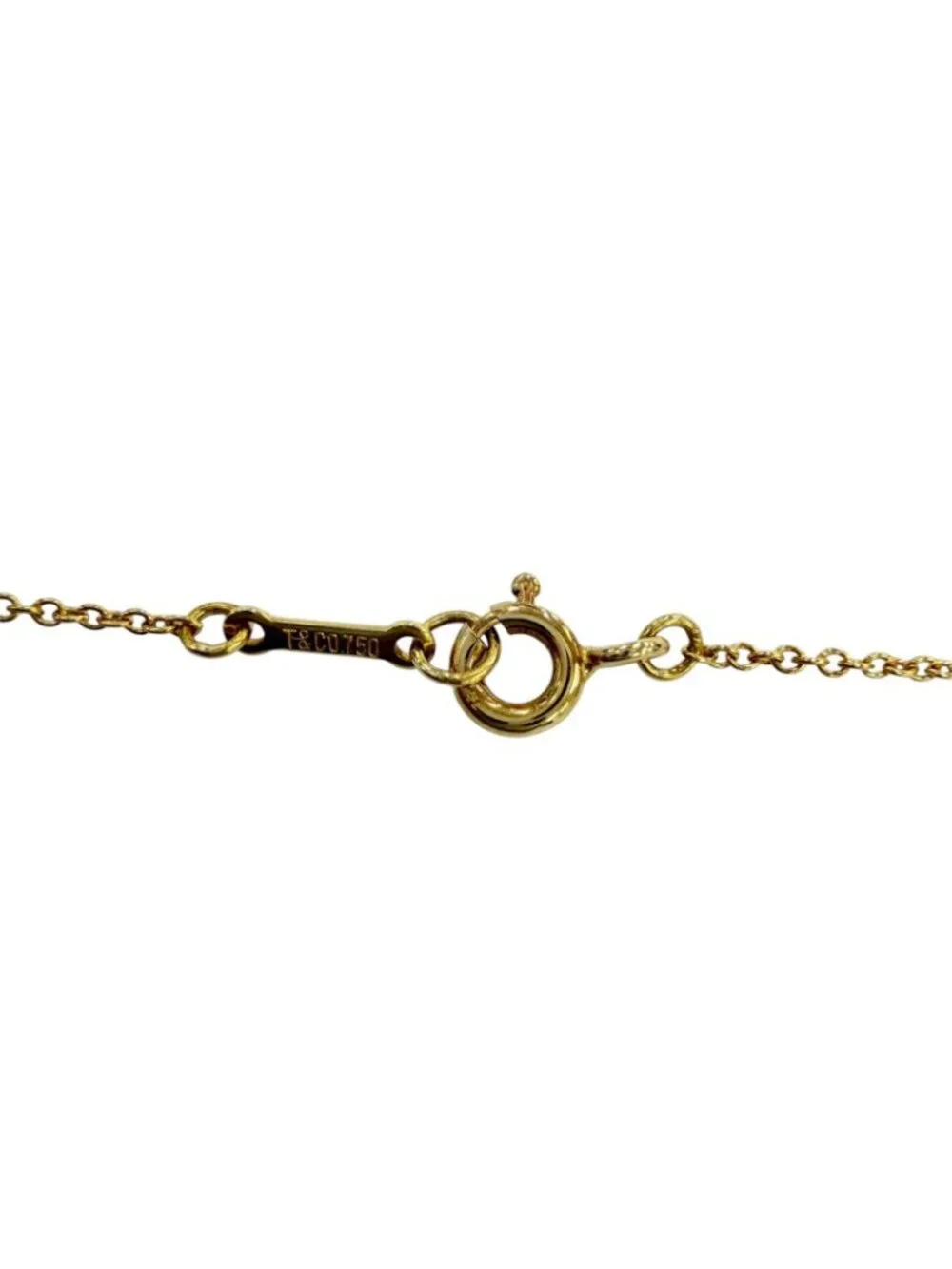 Tiffany & Co Elsa Peretti Small Cross Necklace 750 Yellow Gold